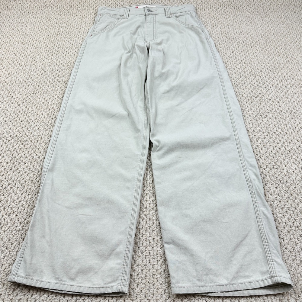 Vintage Levis Worker Pants Mens 30x32 Beige Baggy Loose Fit Y2K Skater Grunge